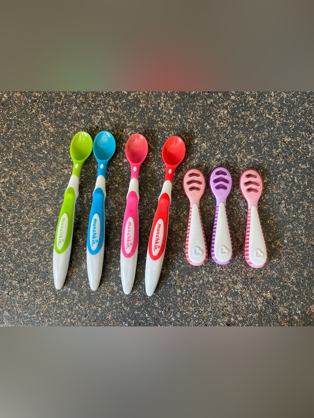 Munchkin Baby Feeding Spoon Set – Green, Blue, Pink, Red, Purple